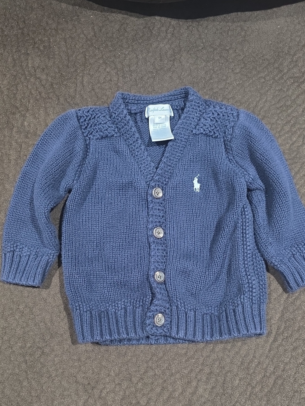Ralph Lauren Navy Knit Cardigan Jacket for Kids